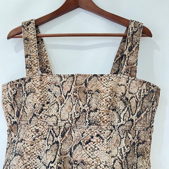 Reformation Womens Lizzie Snake Denim Dress Size 10 NWT - Picture 5 of 9